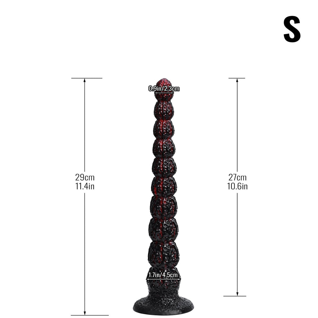 Ultra-Long Anal Bead Chain – Walnut Heavy Fetish Silicone Plug S/M/L | Domlust