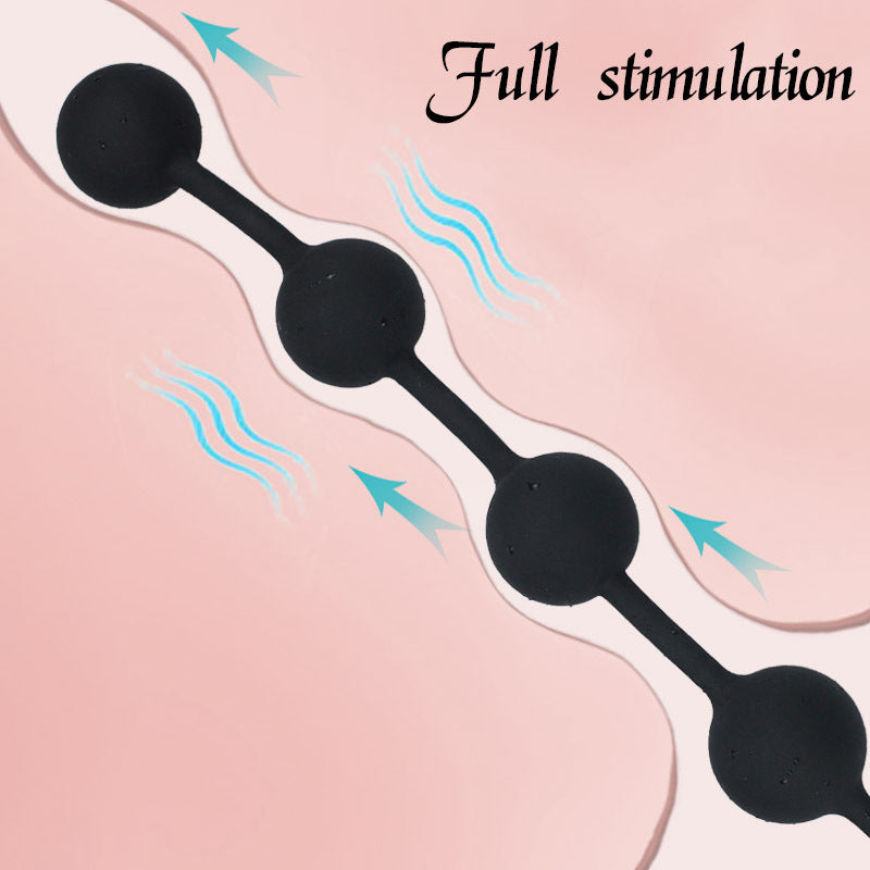 Long Anal Beads Butt Plug - Silicone Balls Vagina Anal Sex Toy for Women Men Masturbation