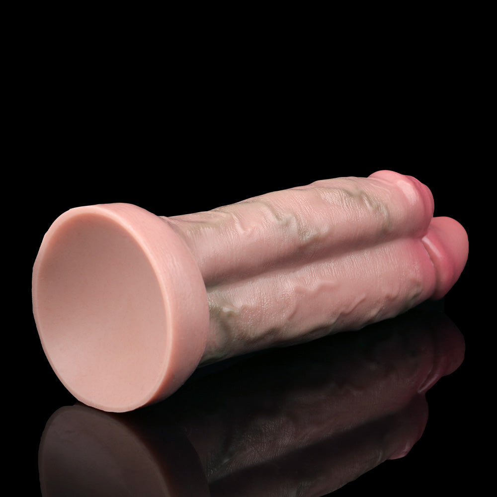 Double End Realistic Dildo Prostate Massager - Life Size Penis Silicone Women Masturbation