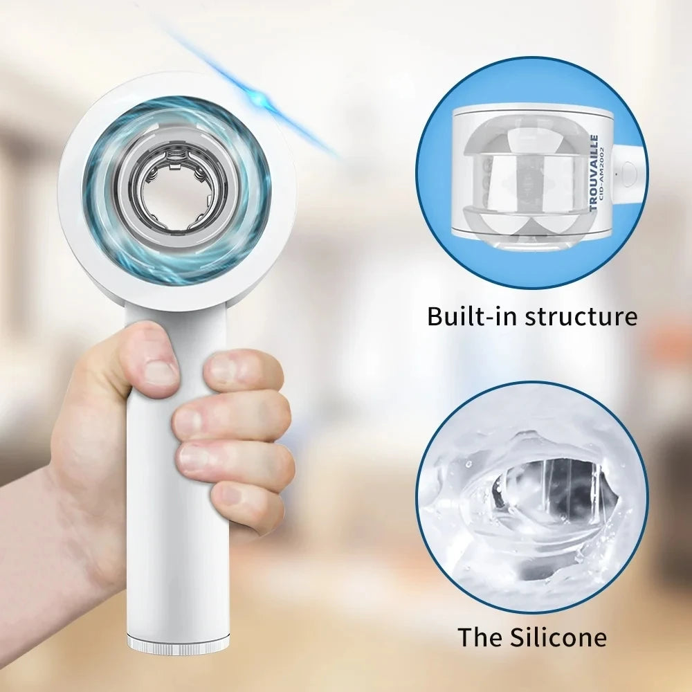 Hair Dryer Male Masturbator Adult Stroker - Powerful Thrusting Pussy Sleeve Male Sex Toys