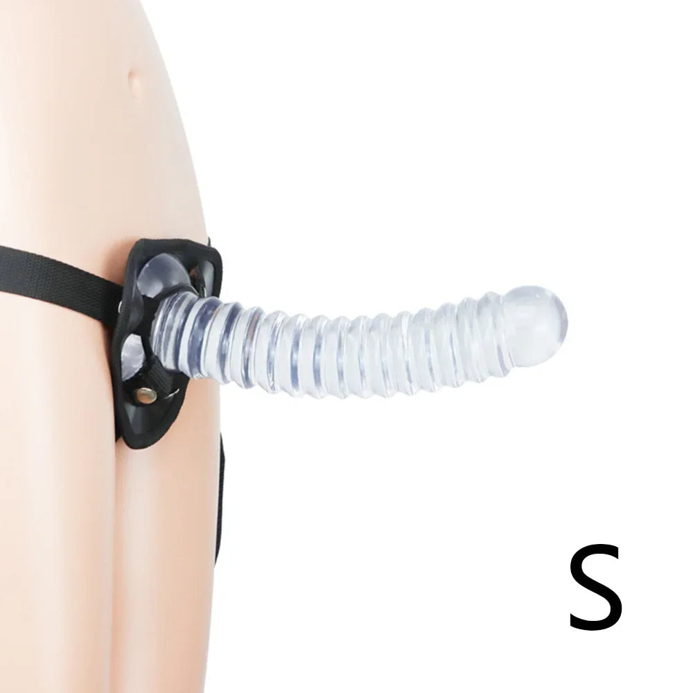 Strap-on Strapless Dildo Butt Plug - Big Suction Cup Dildo Female Sex Toys for Lesbian