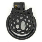 Cat-Shaped Resin Chastity Cage – Lightweight (75g), Breathable, 4 Ring Sizes, Pink or Black