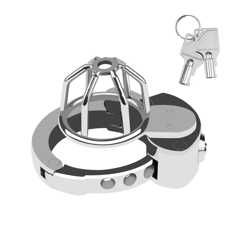 Stainless Steel Chastity Device for Men | Cock Cage with 6-Level Adjustable Fit (32–50mm)