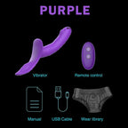 Remote Control Vibrating Strapon Dildo - Strap On Strapless Sex Toy for Women Masturbation