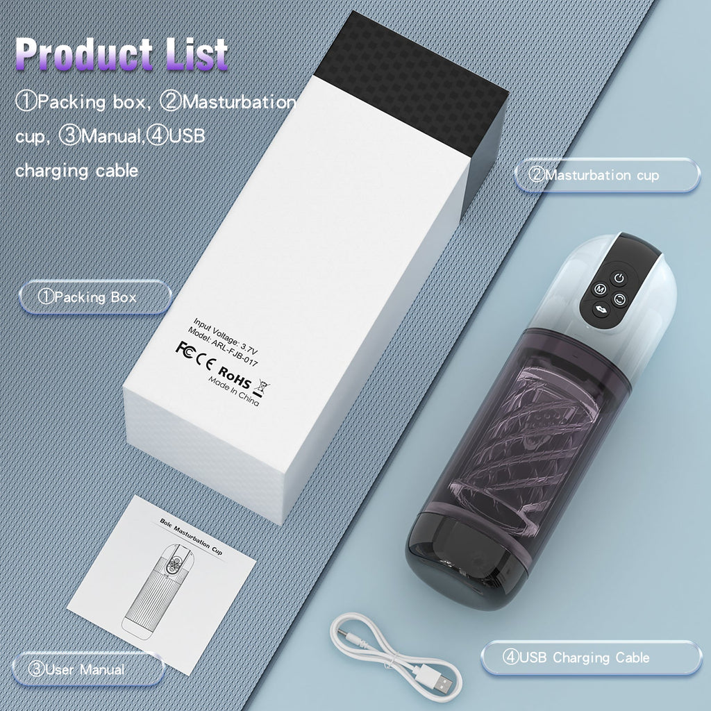 Strapon Adult Stroker Blowjob Machine - Harness Sucking Male Masturbator Penis Massage Vibrator