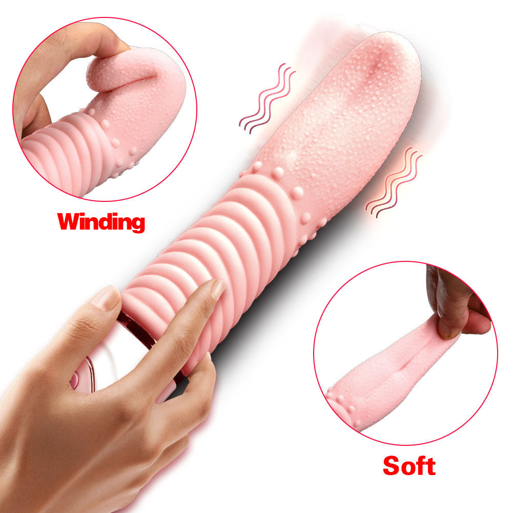 Tongue Licking Clitoral Vibrator - Realistic Clit Nipple Clamps Female Sex Toys