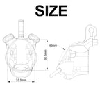 Red Bull Head Male Chastity Cage | Detachable Nose Ring & Leash-Compatible BDSM Device