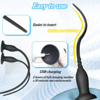 11 Inch Black Silicone Vibrating Penis Plug - Tarisss Sex Toy Store