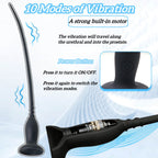 11 Inch Black Silicone Vibrating Penis Plug - Tarisss Sex Toy Store