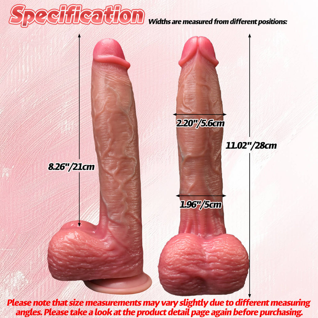 11 Inch Thick Realistic Dual Density Dildo - Tarisss Sex Toy Store