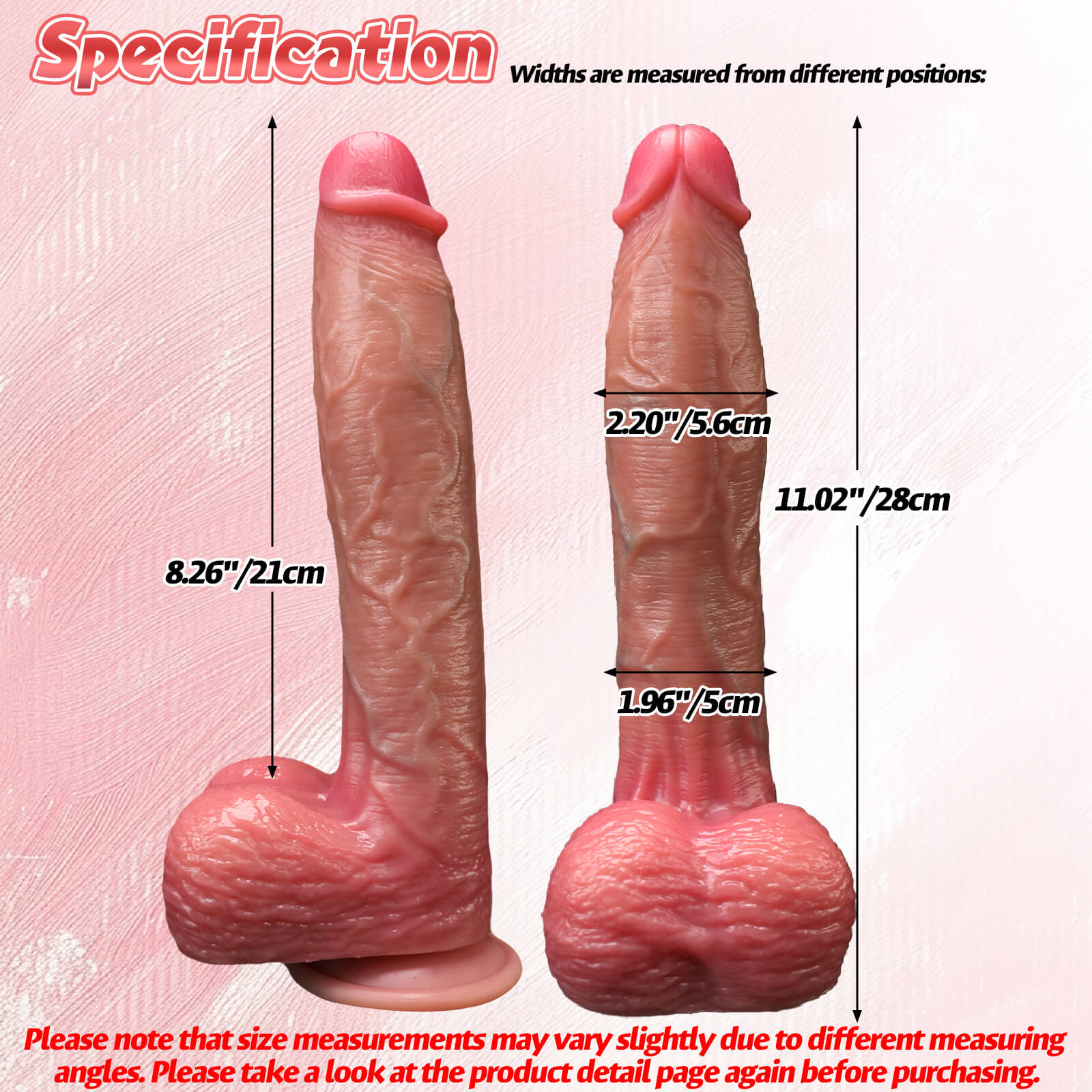 11 Inch Thick Realistic Dual Density Dildo - Tarisss Sex Toy Store