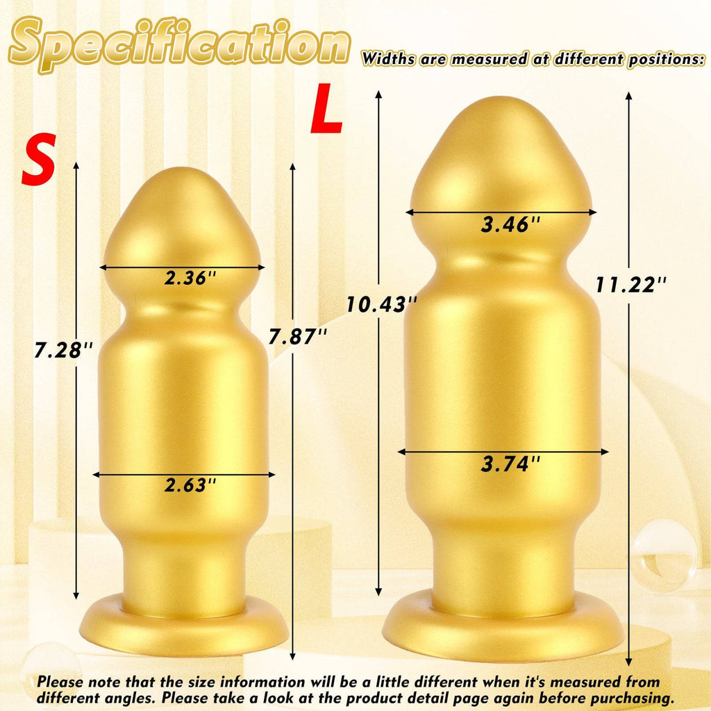 11 Inch Yellow Silicone Butt Plug Dildo - Tarisss Sex Toy Store