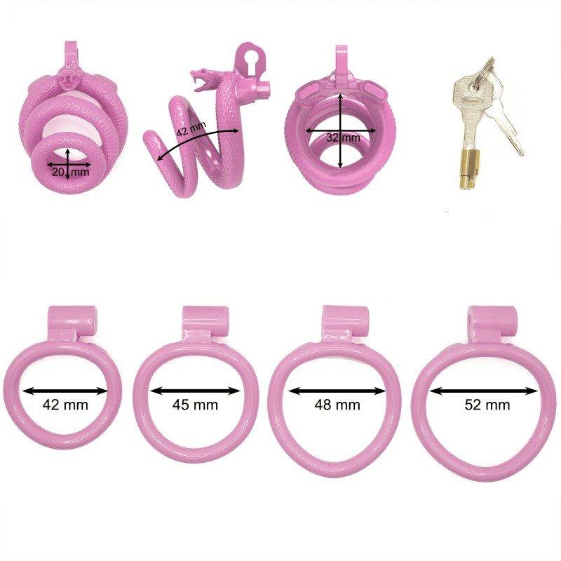 Snake-Shaped Resin Chastity Cage – Spiral Wrap Design | Lightweight, Breathable & Secure Fit