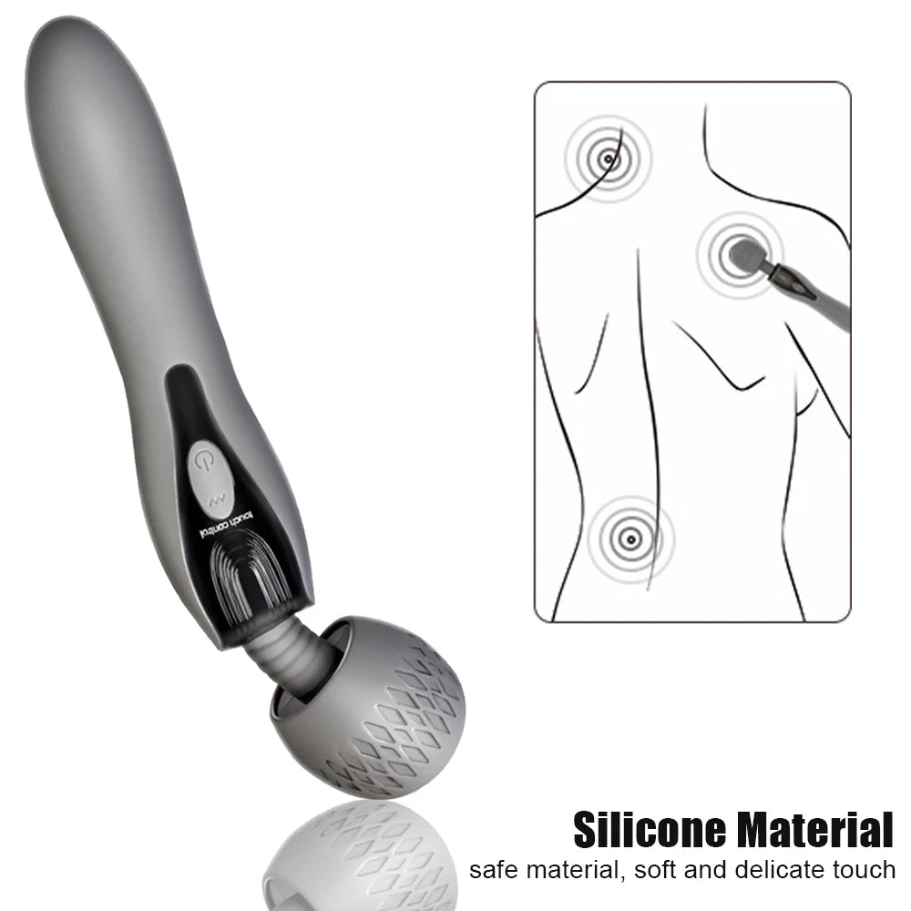 Magic Wand Vibrator - Double End G Spot Clitoral Stimulator Female Sex Toys