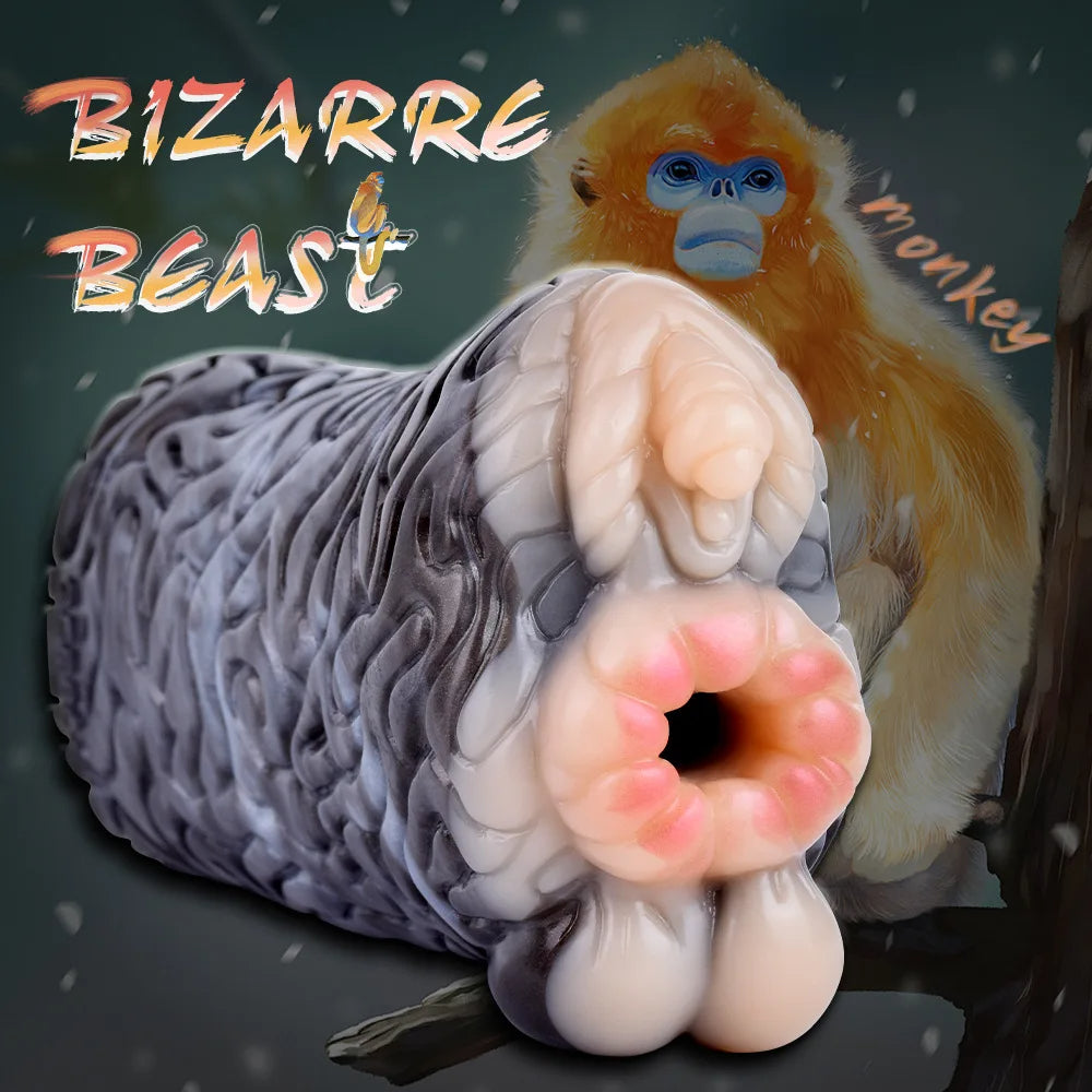 Monkey Pocket Pussy — Lifelike Animal Blowjob Masturbator | Premium Silicone