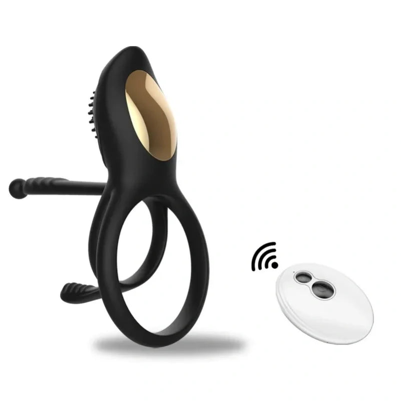 Silicone Male Ejaculation Control Cock Rings Vibrator – G-Spot Stimulation & Clitoral Suction Tool for Women