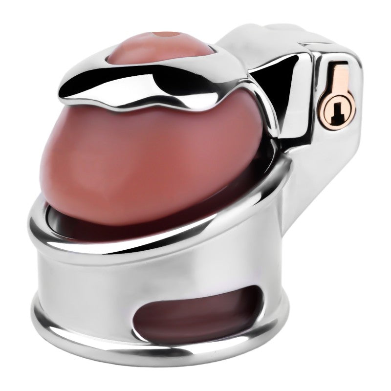 No Ball Ring Chastity Cage 2.0 Stainless Steel Glans Locking Male Chastity Device for Long-Term Comfortable Wear