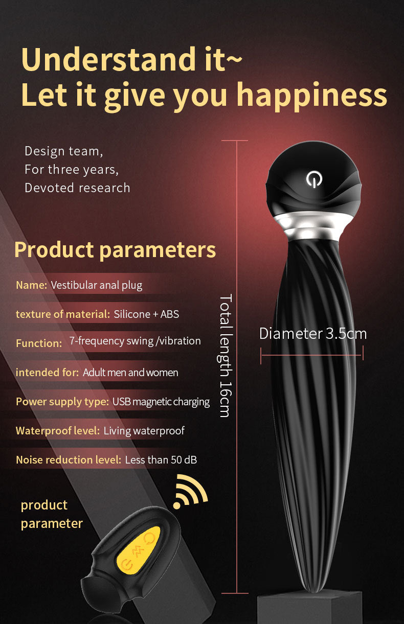Remote Control Prostate Massager - 360° Rotation Clamping Butt Plug Anal Toys