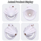 Silicone Male Chastity Cage Set with Lock, Rings & Accessories