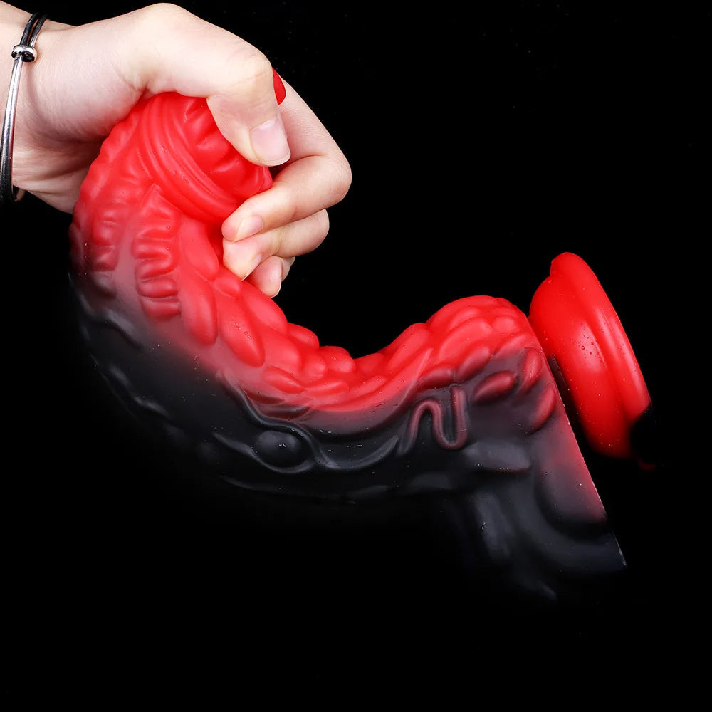 Strapless Strap On Dragon Dildo Butt Plug - Silicone Monster Dildos Anal Sex Toys