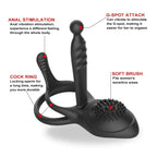 Silicone Male Ejaculation Control Cock Rings Vibrator – G-Spot Stimulation & Clitoral Suction Tool for Women