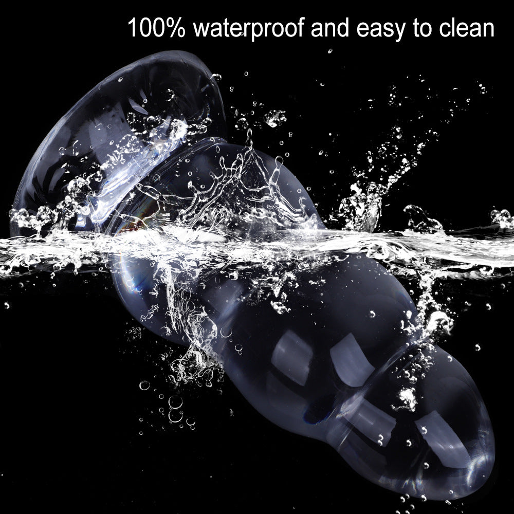 Big Giant Silicone Dildos - Transparent Jelly Huge Anal Plug with Strong Suction Cup