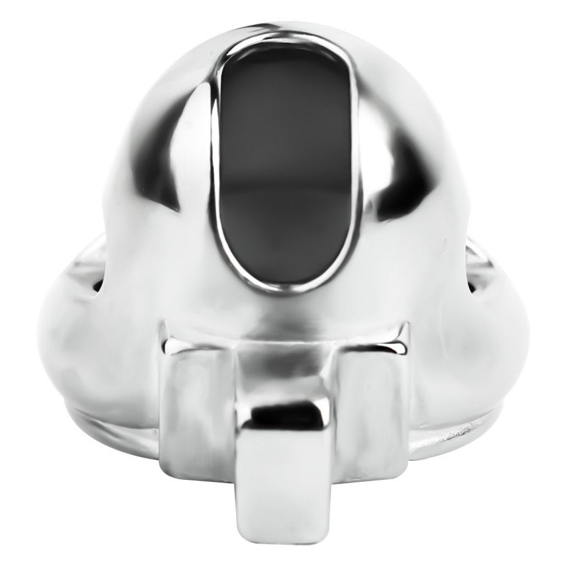 No Ball Ring Chastity Cage – Stainless Steel Lock, 9 Size Glans Fit, Discreet Wear