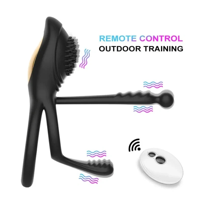 Silicone Male Ejaculation Control Cock Rings Vibrator – G-Spot Stimulation & Clitoral Suction Tool for Women