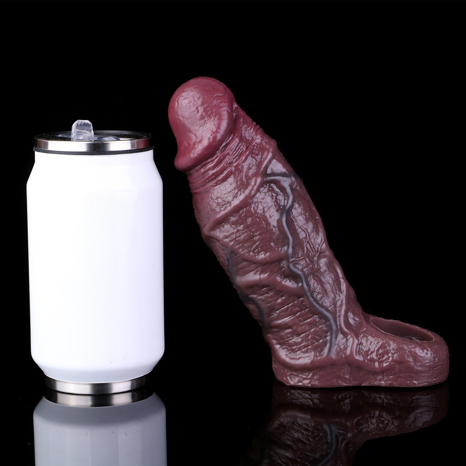 Life Size Realistic Cock Sleeve - Ebony Thick Penis Sheath Extender Sex Toys for Men Gay