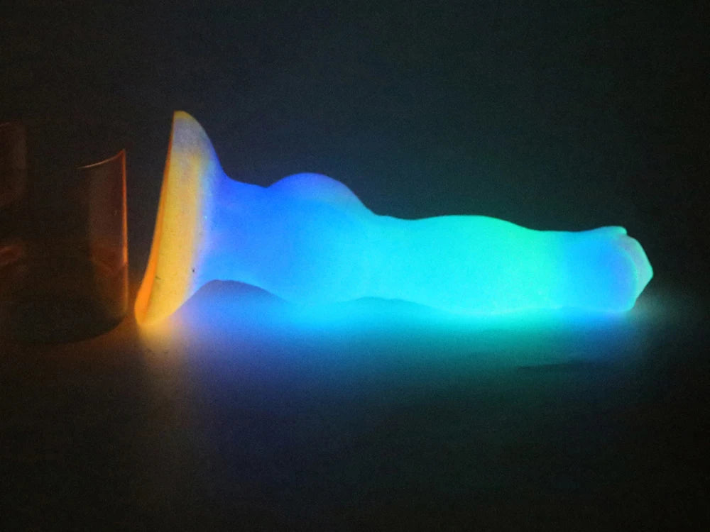 Luminous Dogdildo Fantasy Anal Plug - Silicone Knotted Animal Dildos Vagina Prostate Massager