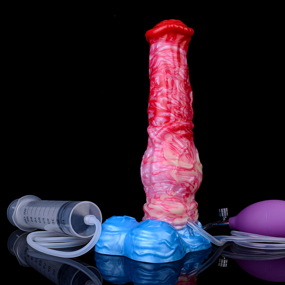 Inflatable Squirting Horse Dildo - Fantasy Monsterdildo Anal Sex Toys for Women Masturbation