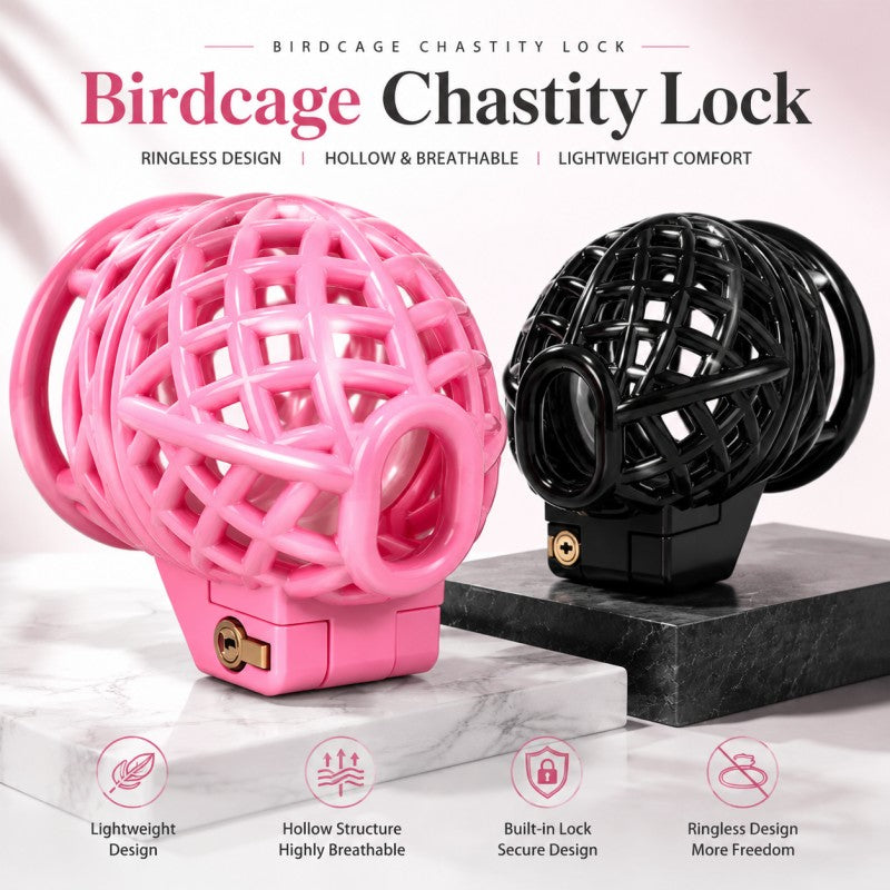 Resin Shaft-Only Chastity Cage | Ringless Breathable Coronal Ridge Fixation Design
