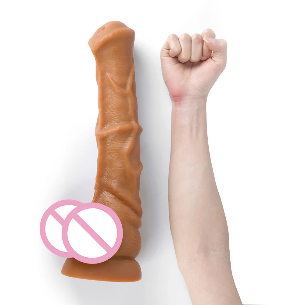 Big Giant Flesh Horse Dildo - Silicone Realistic Animaldildo Women Masturbation Sex Toys