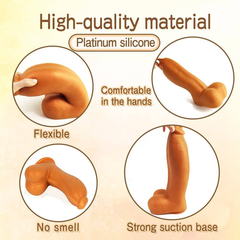 12.2 Inch Yellow Thick Realistic Huge Dildo - Tarisss Sex Toy Store