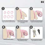 Hollow Design Chastity Cage | Adjustable Ring Locking Device with Harness Strap (D2)