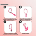 Vibrating Anal Plug for Chastity Cage – Adjustable Strap Prostate Massager with 10 Modes (Remote Control, Silicone)