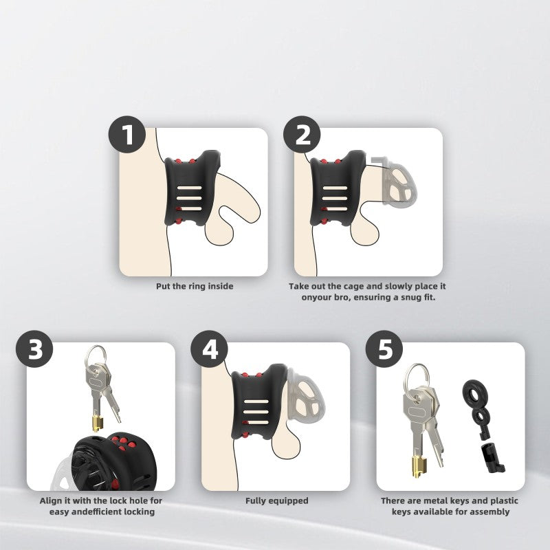 Silicone Soft Spike Extension Sleeve | Compatible with GSD Chastity Cage System