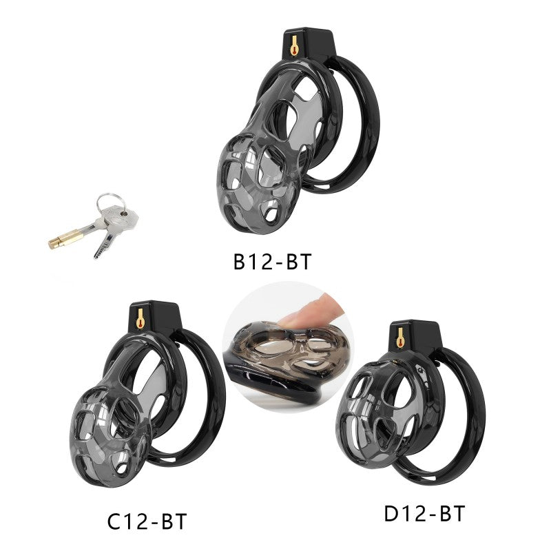 Soft Cobra Chastity Cage Set – Flexible Silicone Cobra Cage with 6 Rings & Lock System