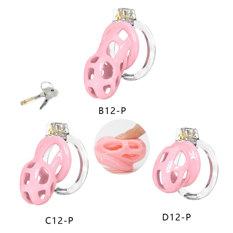 Soft Cobra Chastity Cage Set – Flexible Silicone Cobra Cage with 6 Rings & Lock System