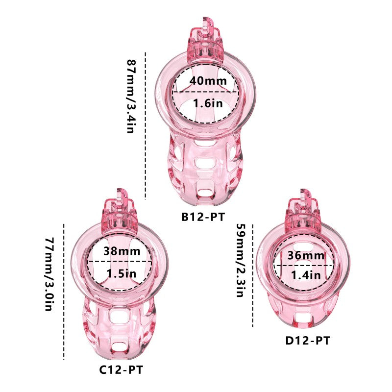 Soft Cobra Chastity Cage Set – Flexible Silicone Cobra Cage with 6 Rings & Lock System
