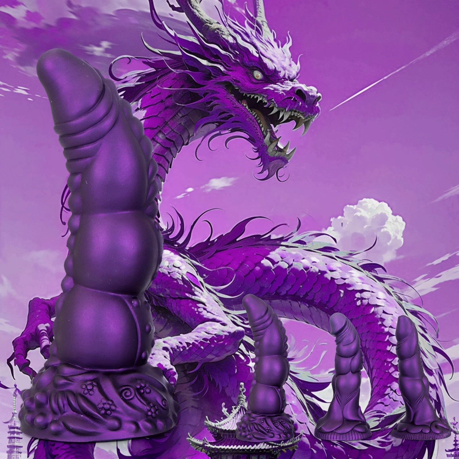 Exotic Dragon Dildo Butt Plug - Fantasy Monster Silicone Dildos G- Sex Toys