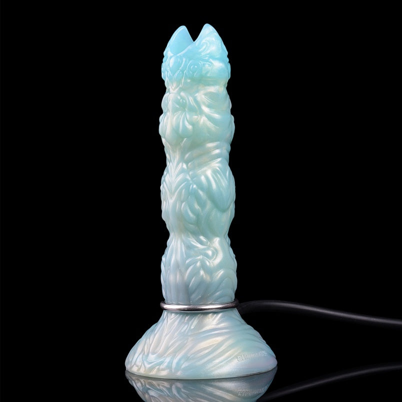 Ovipositor Dildo – Platinum Silicone Monster Egg-Laying Fantasy | DarcoSilk Blue | 9.8 Inch