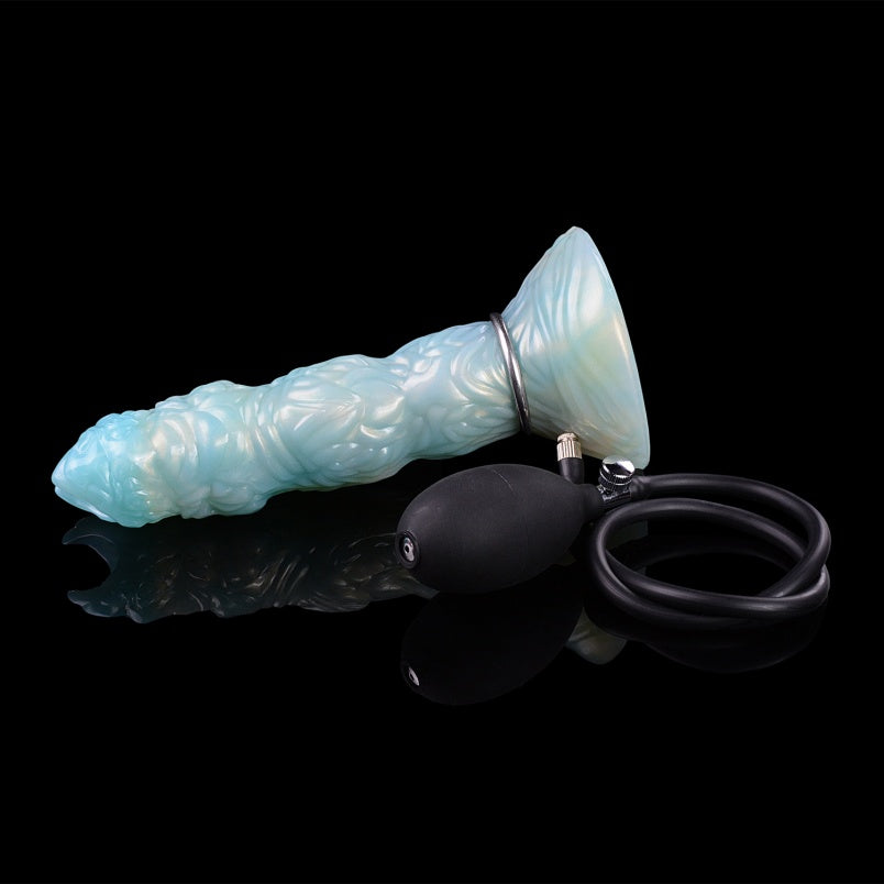 Ovipositor Dildo – Platinum Silicone Monster Egg-Laying Fantasy | DarcoSilk Blue | 9.8 Inch