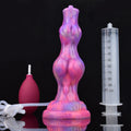 Domlust NightKnot – Glow-in-the-Dark Knotted Dog Dildo | Squirting Platinum Silicone Fantasy Toy
