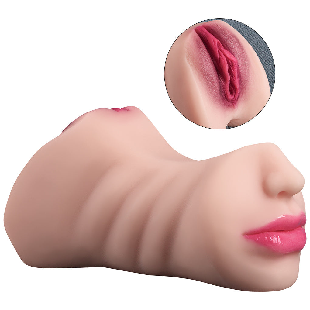 Life Size Pussy Pocket Oral Sex Male Masturbator - Fantasy Blowjob Penis Masturbation Cup