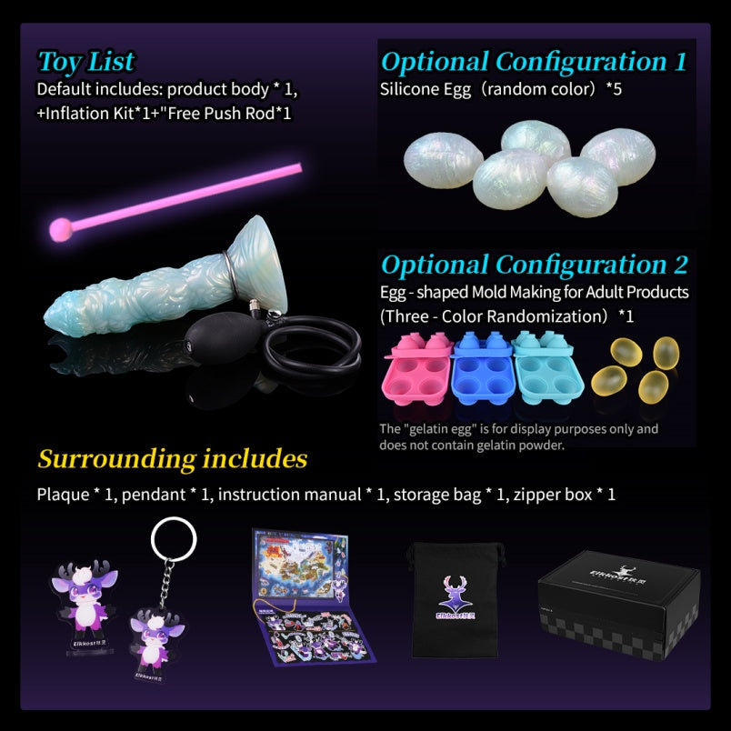 Ovipositor Dildo – Platinum Silicone Monster Egg-Laying Fantasy | DarcoSilk Blue | 9.8 Inch