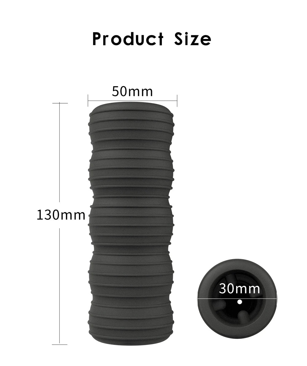 Silicone Pocket Pussy Masturbation Sleeve - Strechy Realistic Vagina Penis Massager
