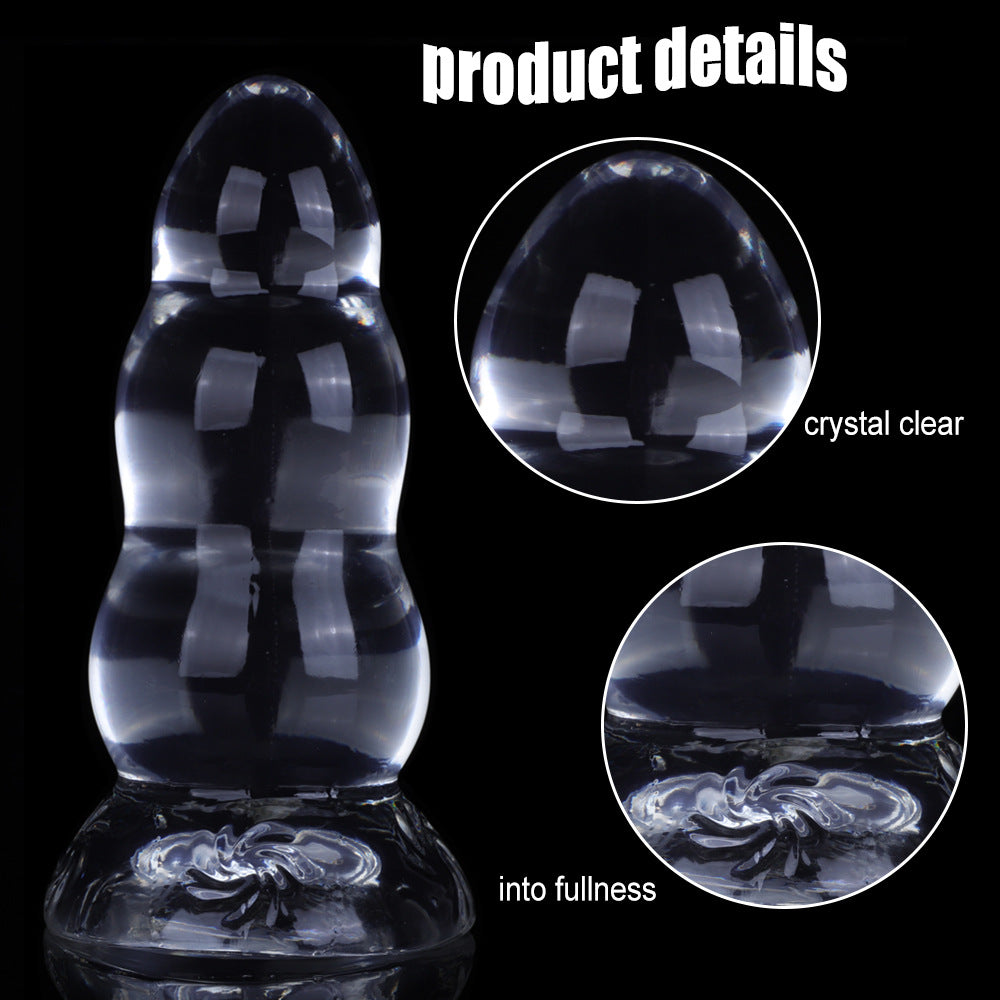 Big Giant Silicone Dildos - Transparent Jelly Huge Anal Plug with Strong Suction Cup