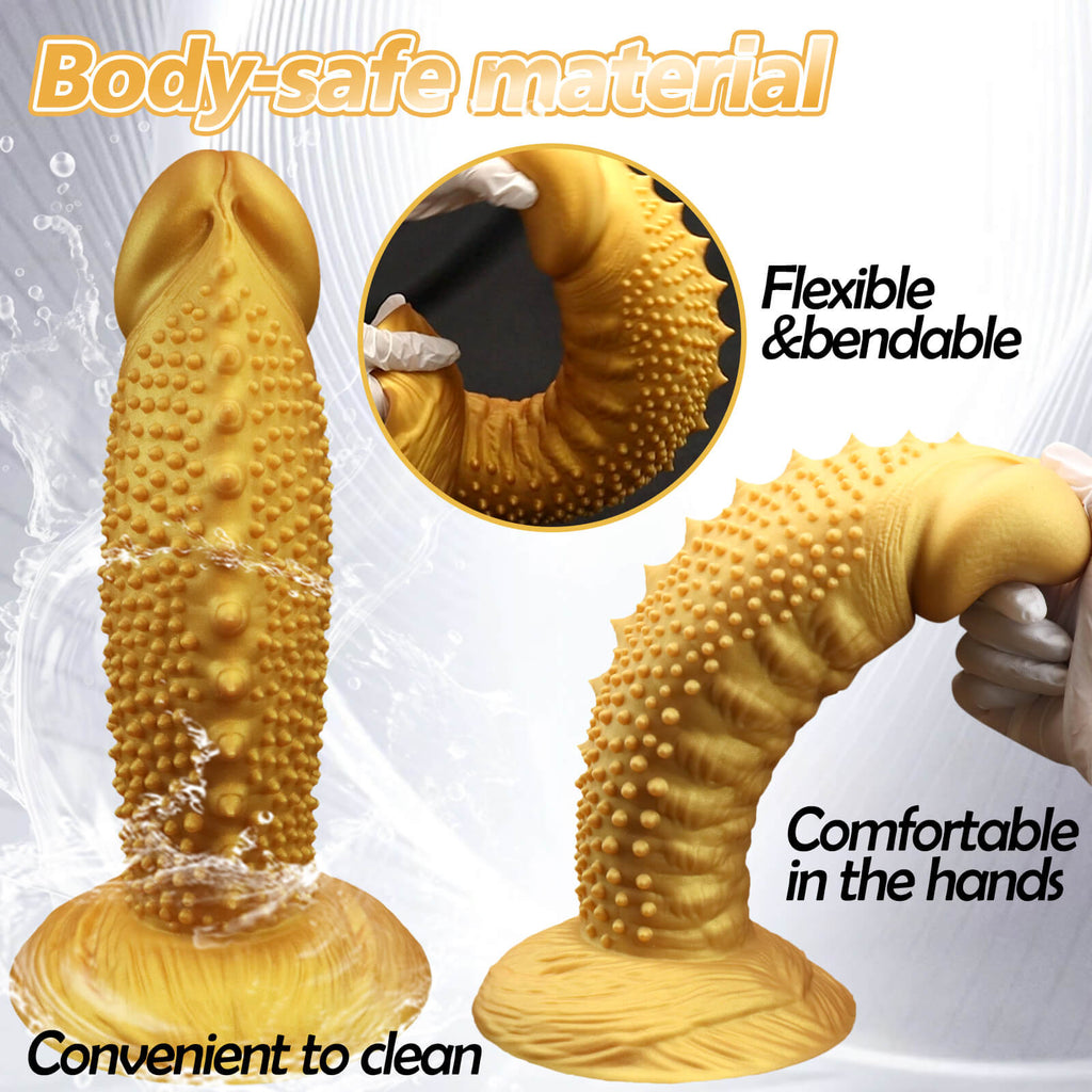 13 Inch Yellow Large Anal Dildo - Tarisss Sex Toy Store