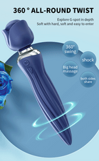 Remote Control Vibrating Dildo Butt Plug - 360° Rotation G Spot Rose Handle Prostate Massager